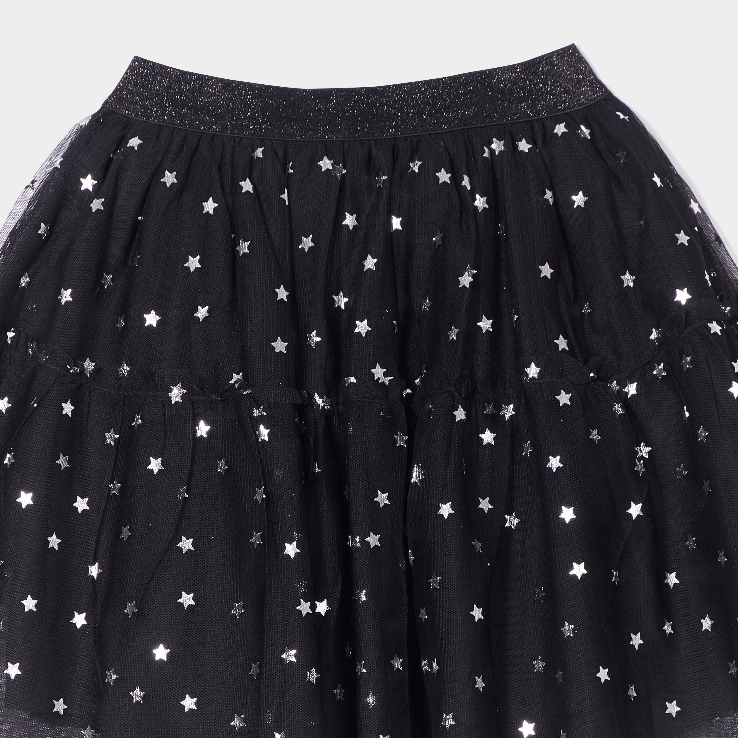 Jupe courte en tulle taille élastiquée noir fille | La Halle