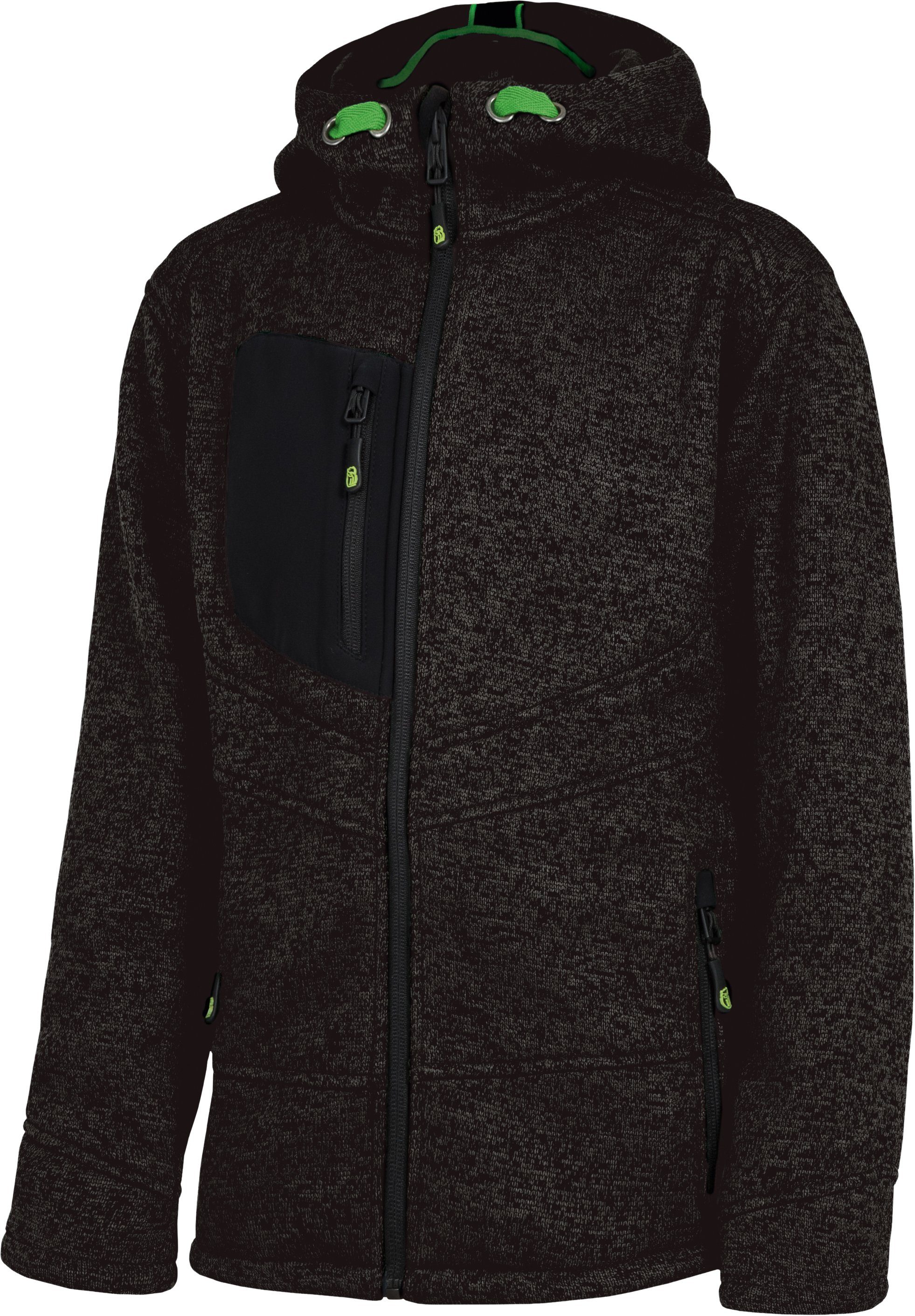 Leibwächter Arbeitshose Kinder Strickjacke schwarz Gr. 134/140 (1-tlg)