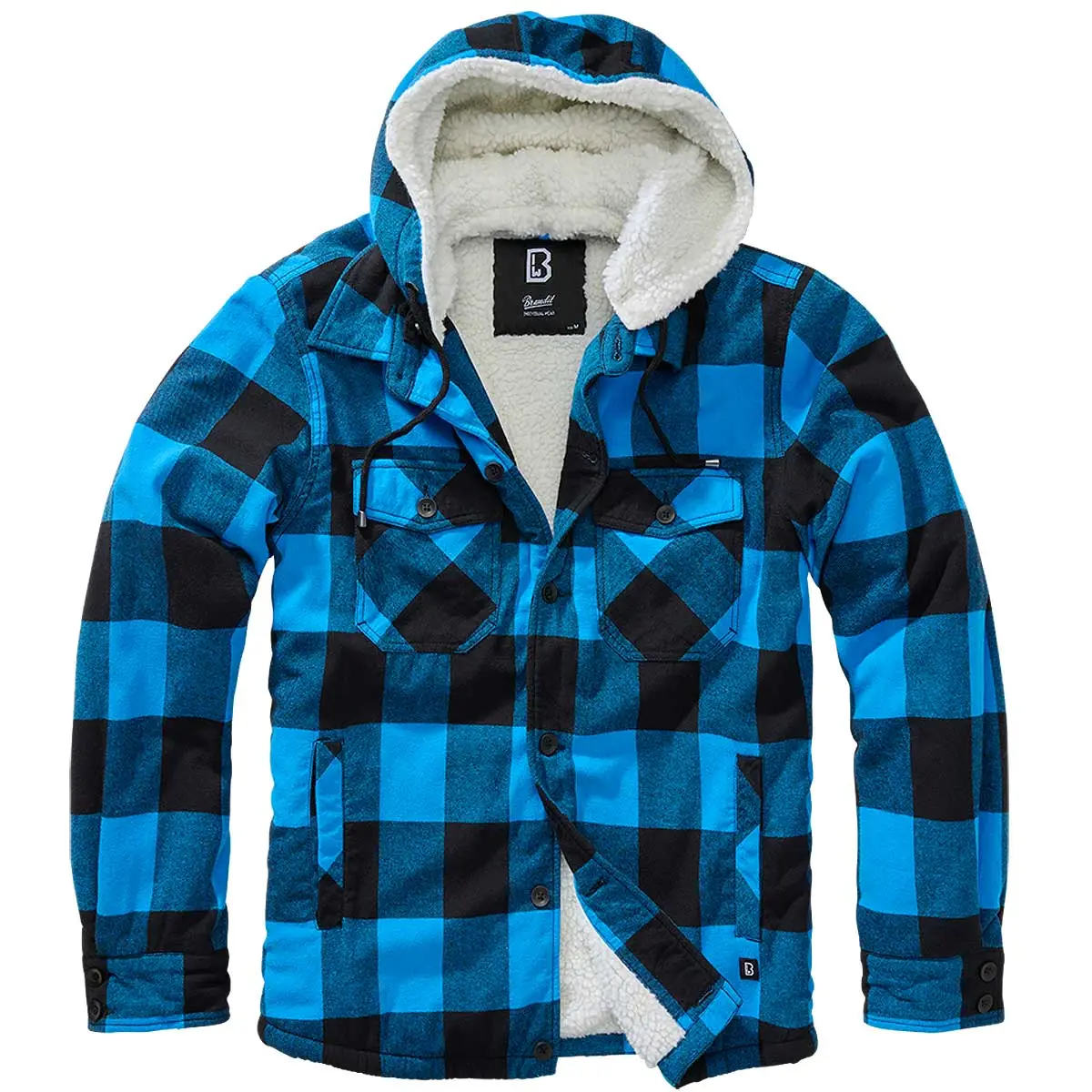 Hooded Lumberjacket schwarz-blau