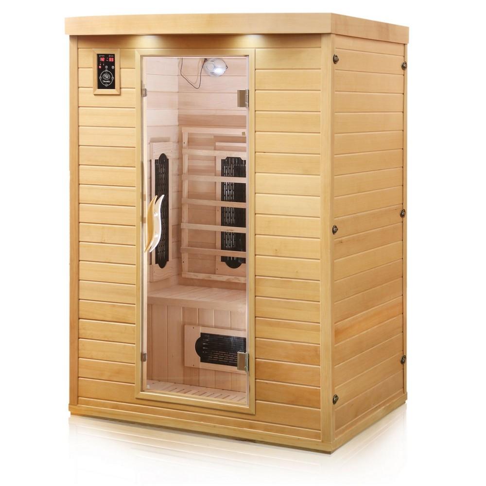 Dewello Infrarotkabine Infrarotsauna LAVAL PLUS 135cm x 105cm x 190cm Keramikstrahler
