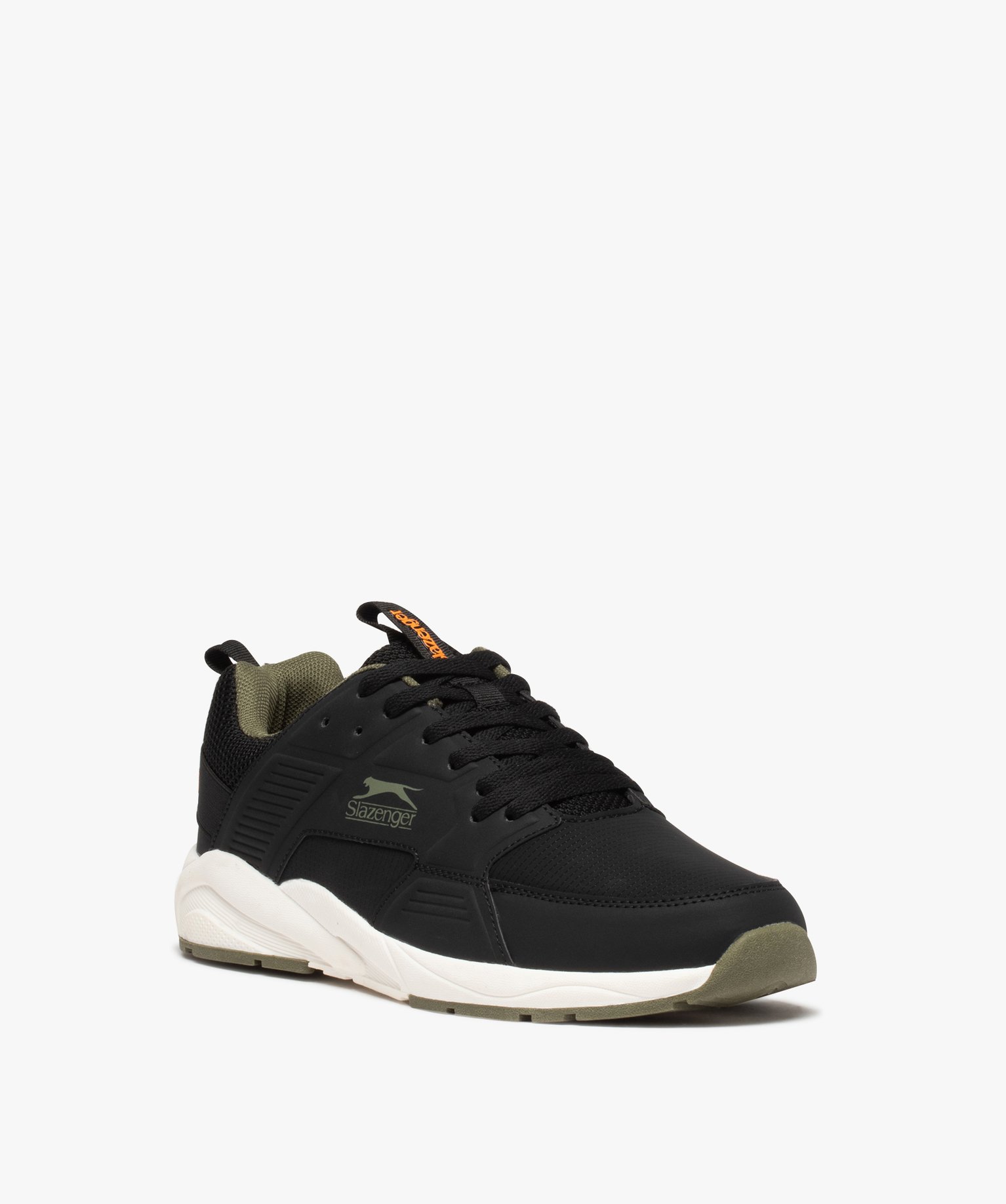 Baskets homme unies à lacets style running - Slazenger kaki | GEMO