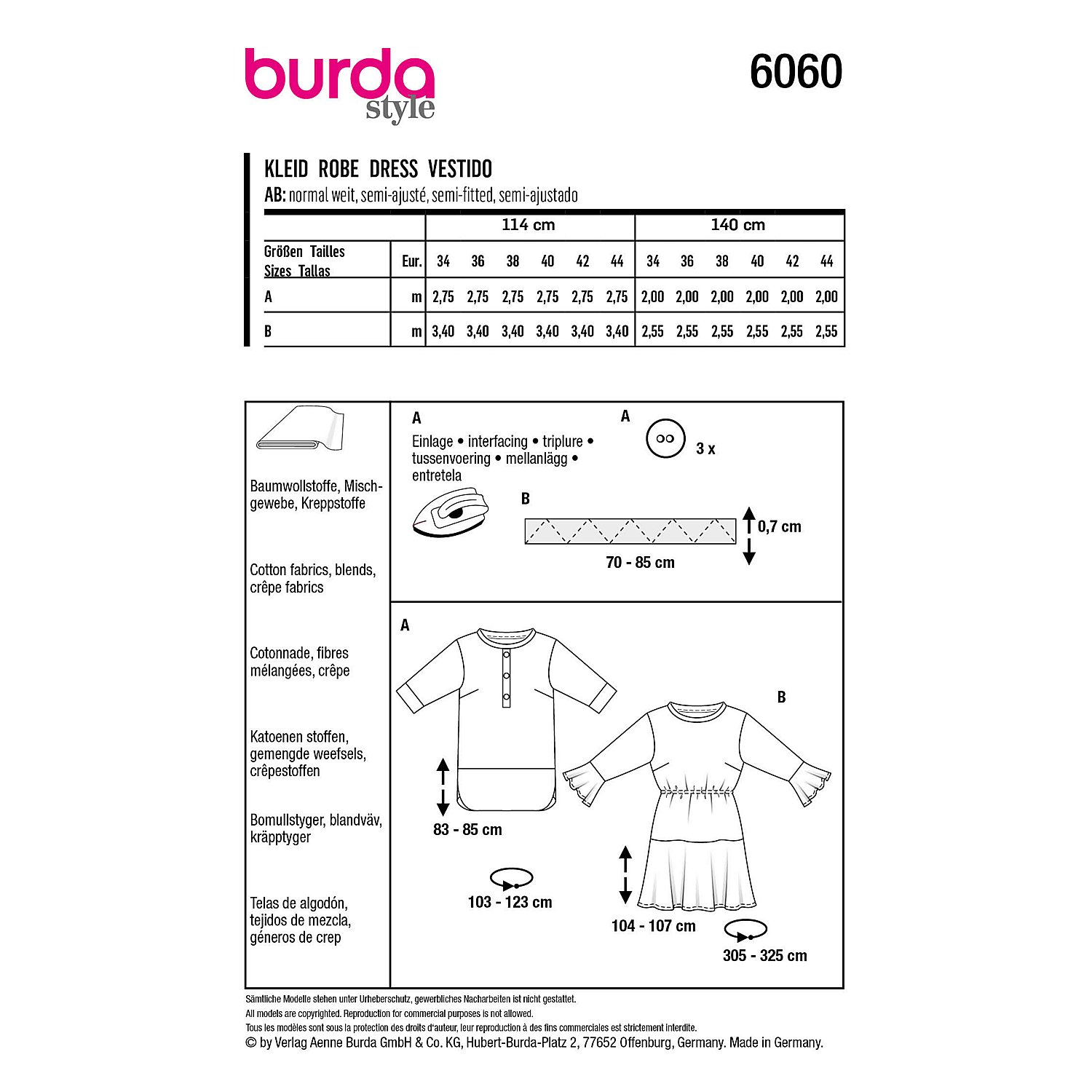 burda Schnitt 6060 