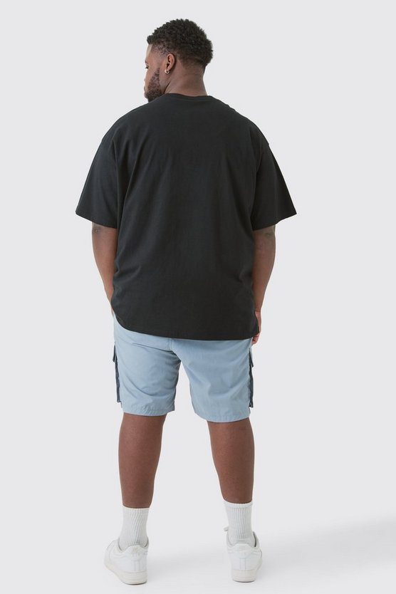 Plus Ofcl Nylon Cargo-Shorts mit elastischem Bund