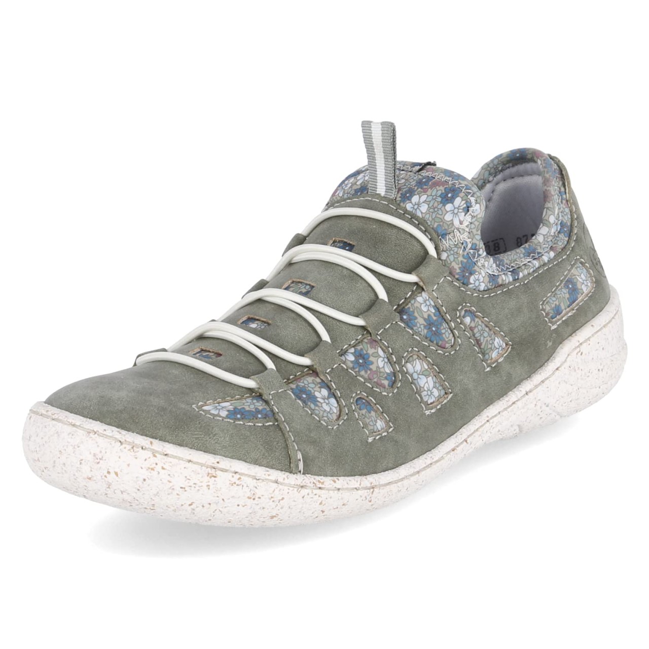 RIEKER Sportliche Slipper grün FSK Damen Halbschuhe
