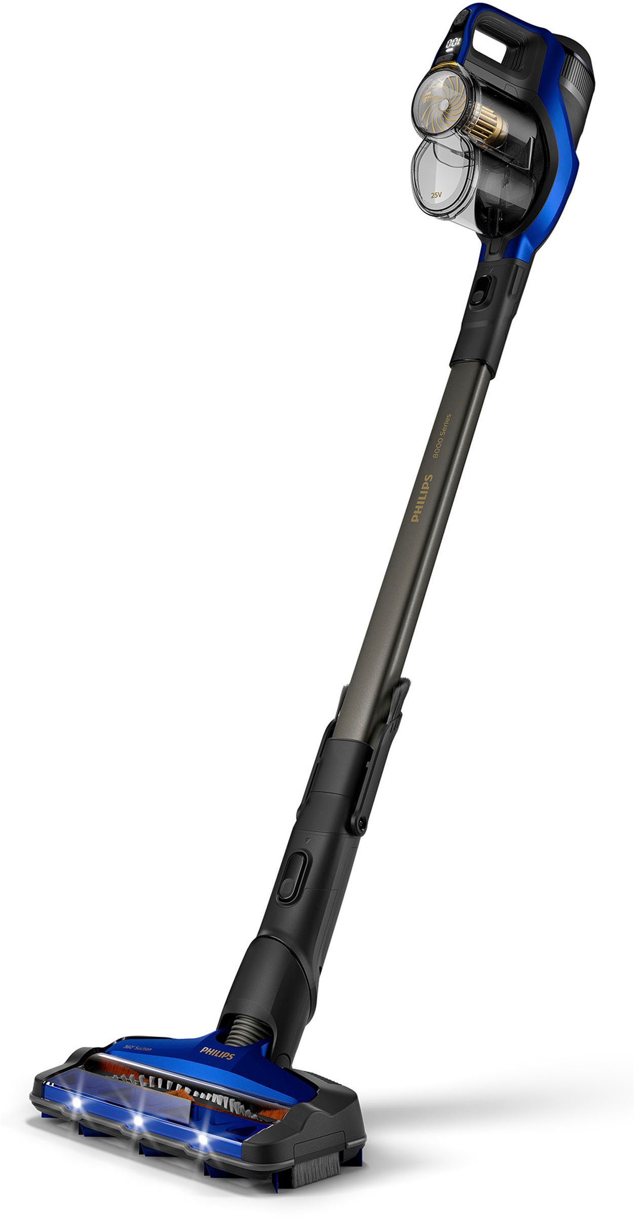 Philips Akku-Stielstaubsauger XC8045/01 SpeedPro Max, beutellos, mit 60 Minuten Laufzeit und 360°-Saugdüse