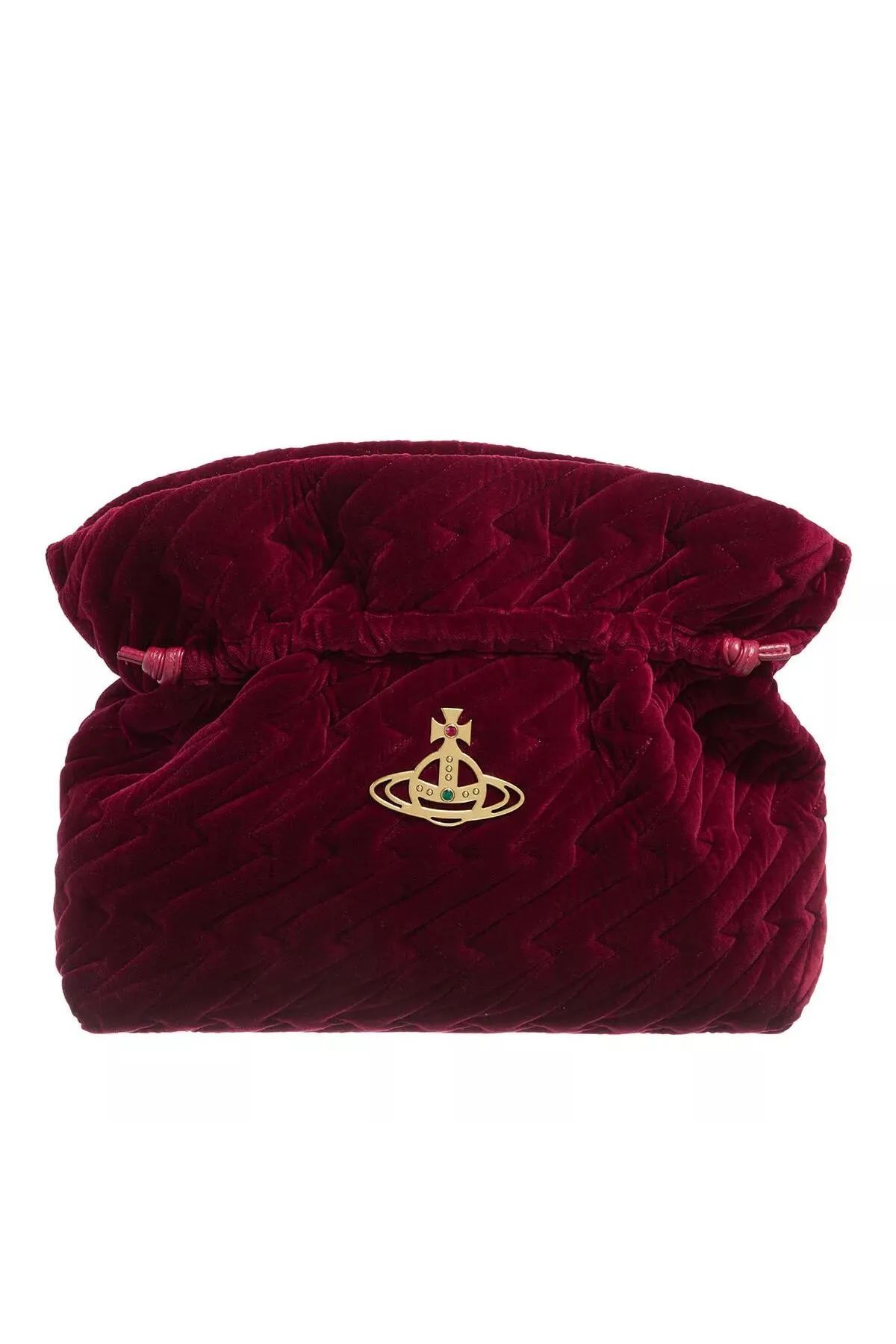 Vivienne Westwood  Große Clutch Eva in Burgunderrot