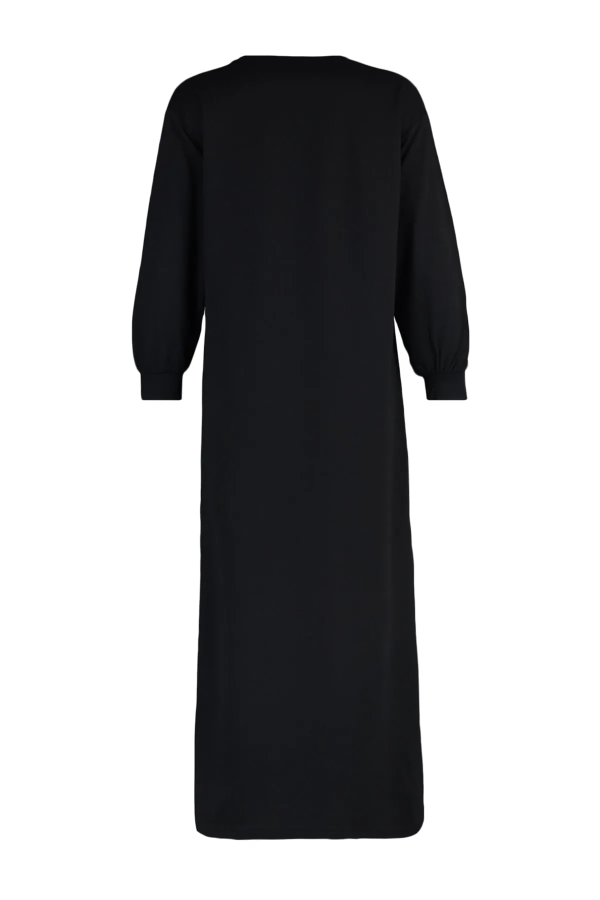Trendyol Modest  Schwarzes Strickkleid mit Knöpfen und Rock TCTAW23EB00214