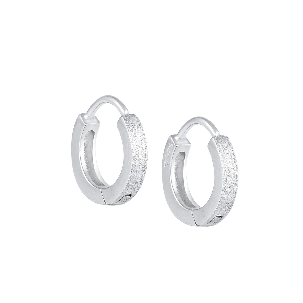 Elli Elli Boucles d'Oreilles Créoles Intemporel Basic Minimal Fermeture du Volet Boucl Boucles d'oreilles