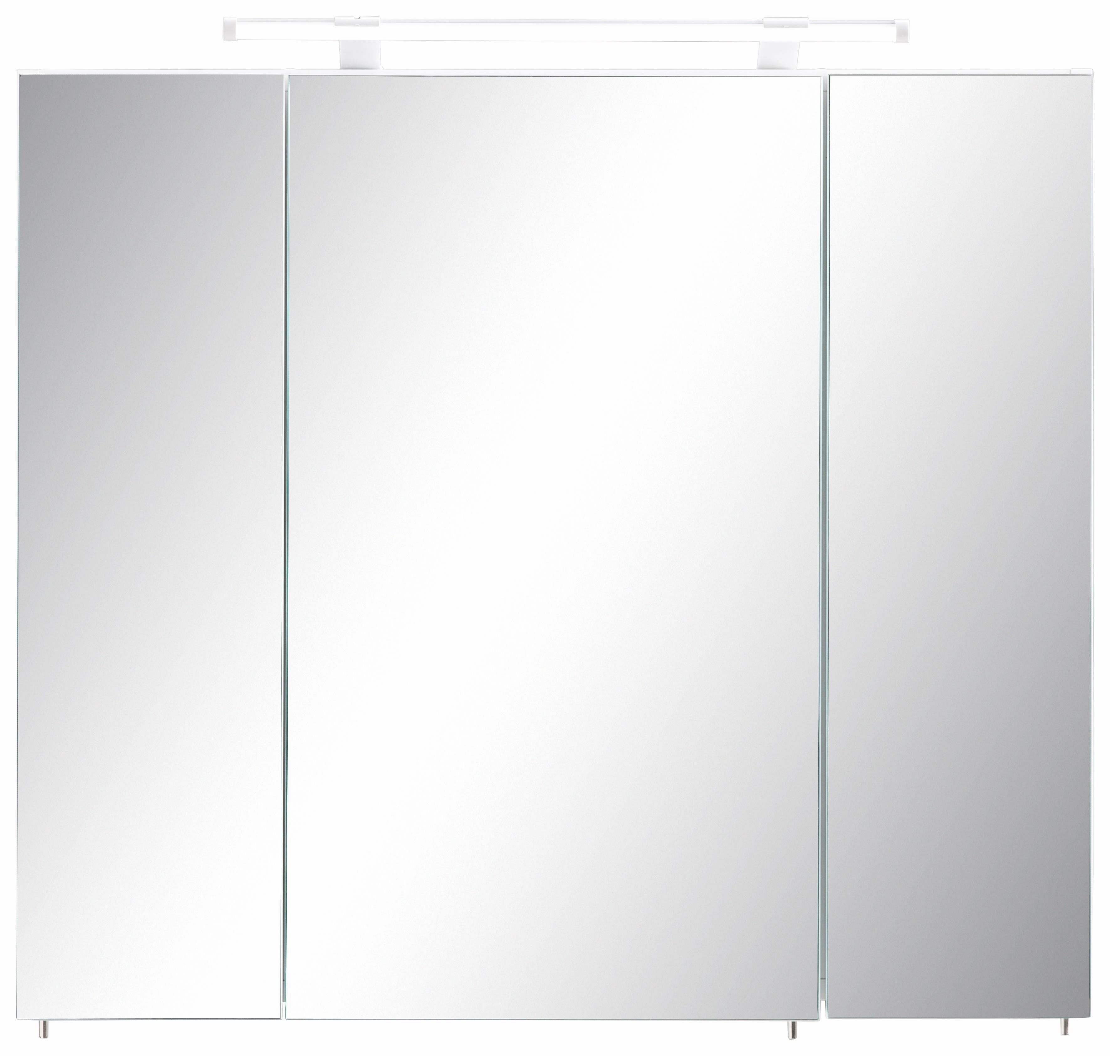 Schildmeyer Spiegelschrank Dorina Breite 80 cm, 3-türig, LED-Beleuchtung, Schalter-/Steckdosenbox