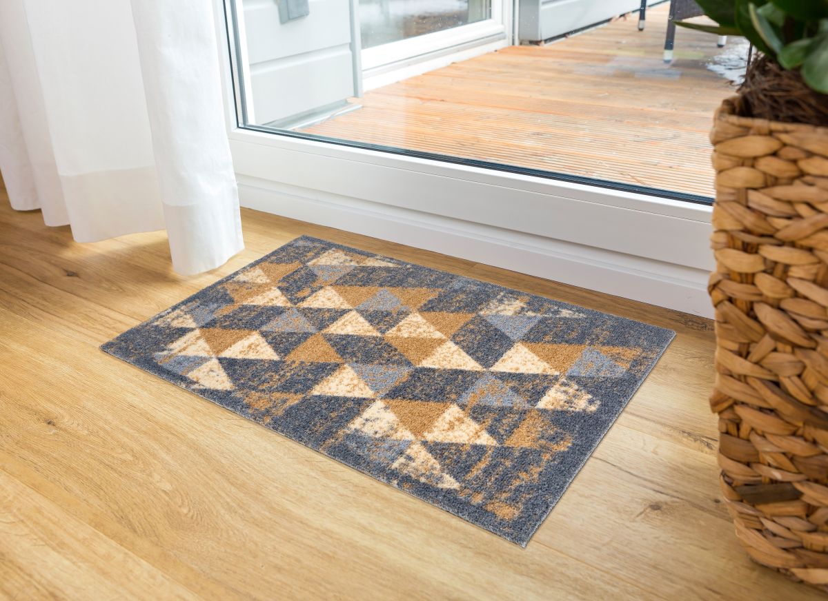 Türmatte Miabella Dreicke grau-braun 50x70