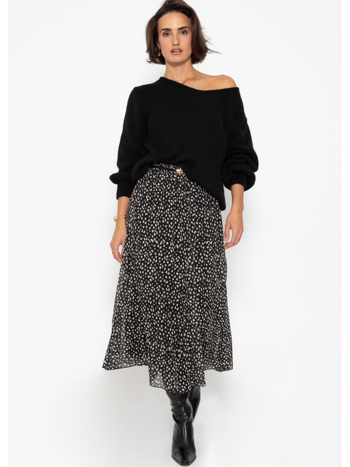 SASSYCLASSY Pullover mit V-Ausschnitt in schwarz günstig kaufen