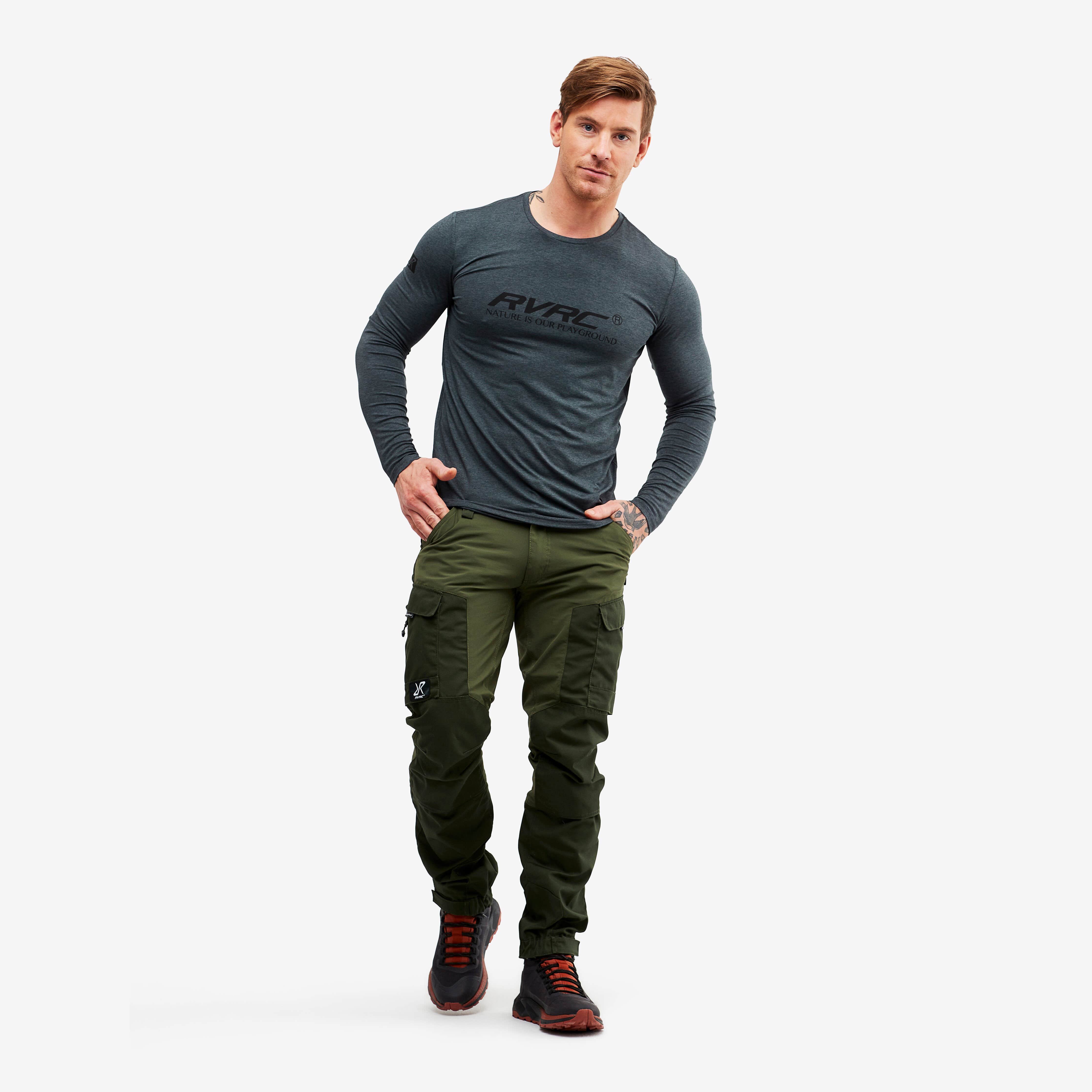 Vagabond Long Sleeve Tee Homme Anthracite Melange