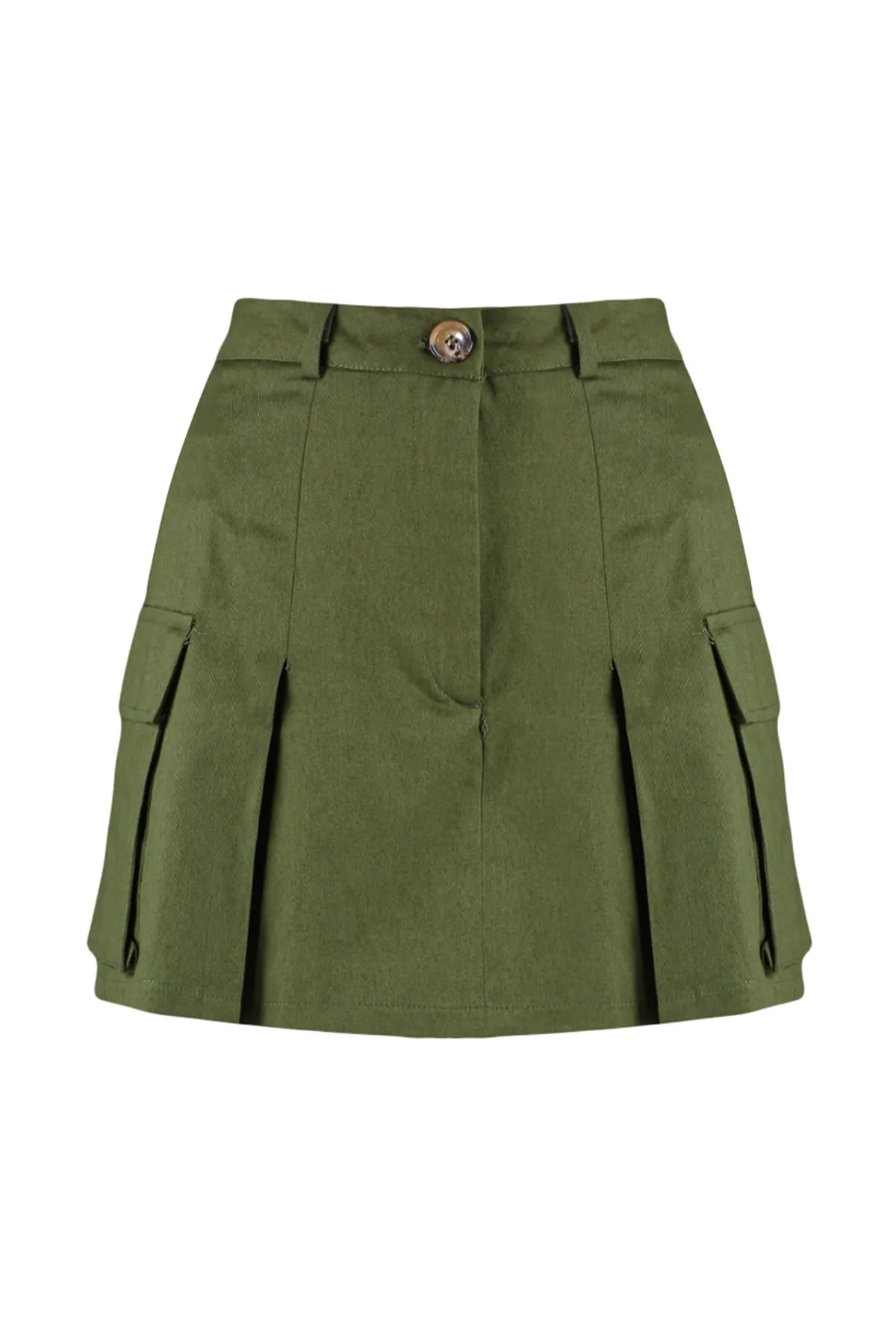 Trendyol Collection  Shorts - Khaki - Hoher Bund