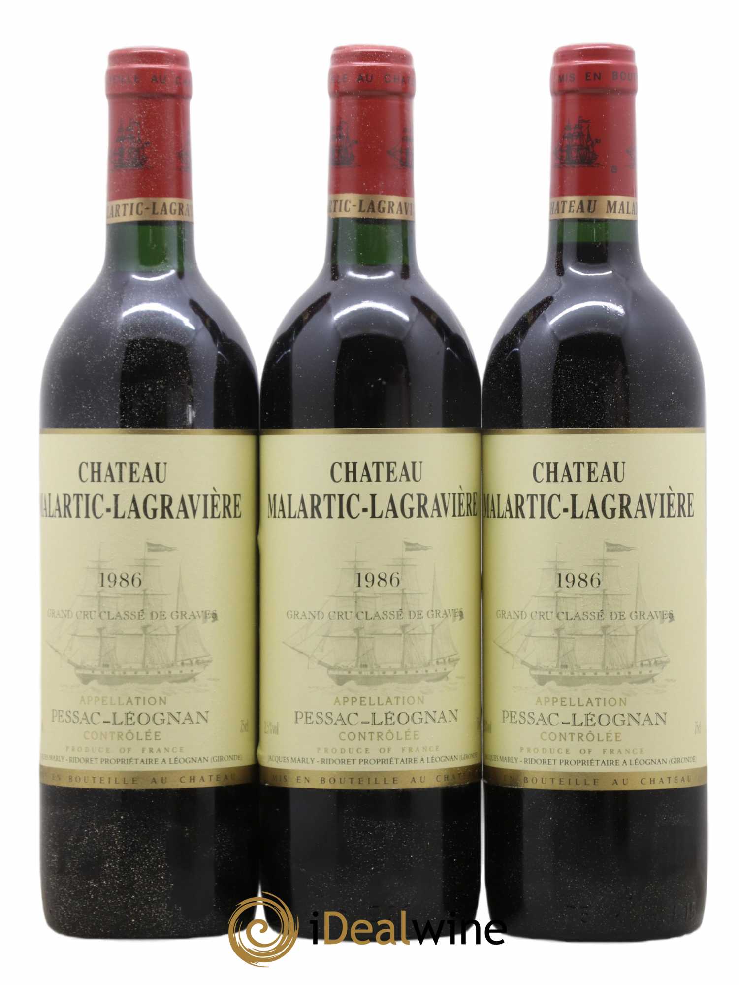 Château Malartic-Lagravière Cru Classé de Graves  1986 - Lot de 12 Bouteilles