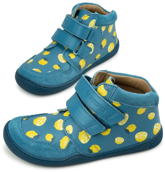 bLifestyle ~ Raccoon MidCut Klettschuh ~ Zitrone Print
