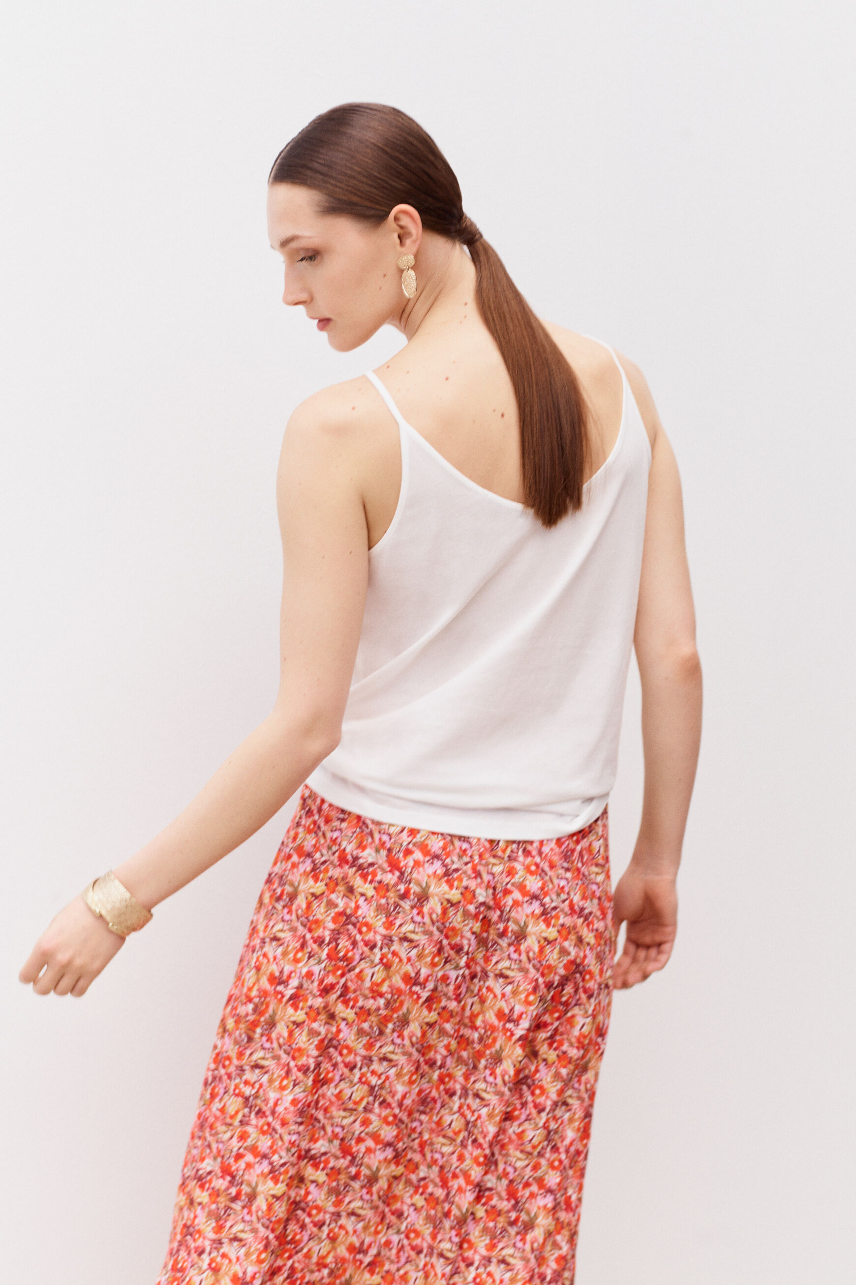 jupe june orange femme