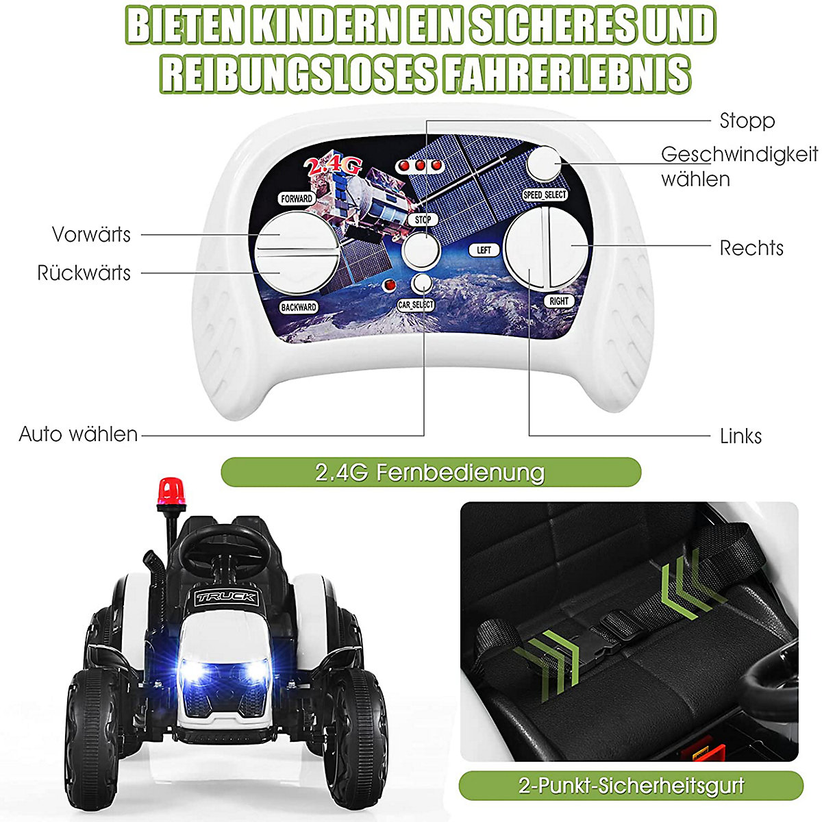 Elektrotraktor mit 2,4G Fernbedienung 2 in 1