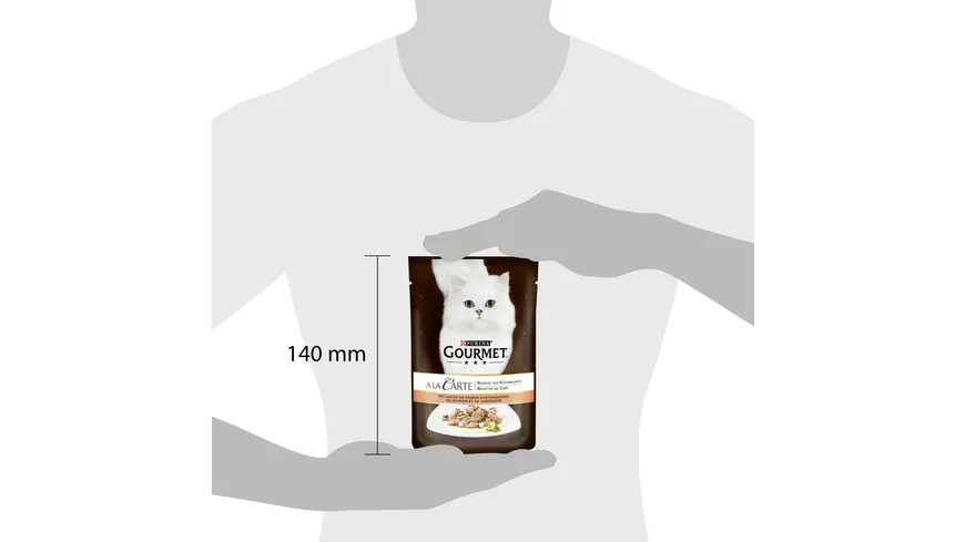PURINA GOURMET A la Carte mit Lachs an feinem Gartengemüse 85 g