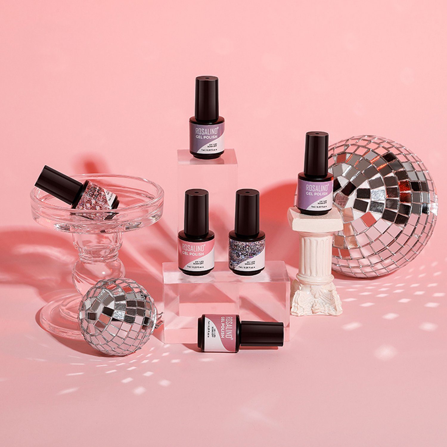 Scheiffy Nagellack-Set 6 Farben Gel Nagellack Set,Glitter UV Aushärtung,7 ml Nagelgel