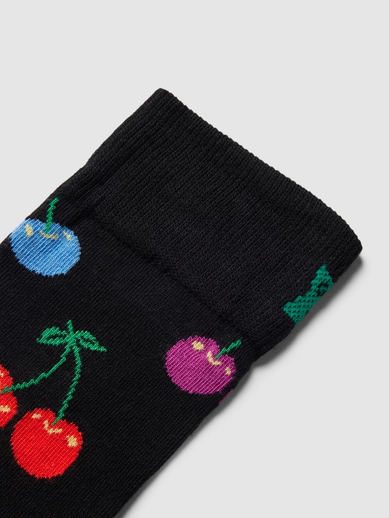 Socken mit Allover-Muster in schwarz