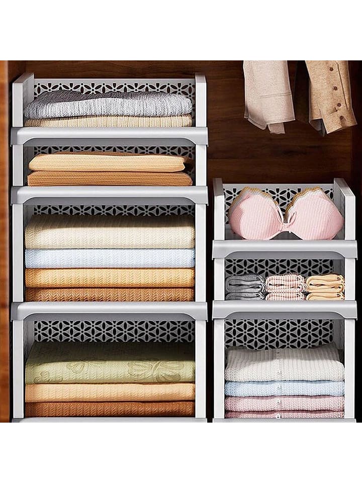 Joybos Kleiderschrank-Aufbewahrungsbox in Weiß - (B)44 x (H)38 x (T)24,5 cm günstig kaufen onesize