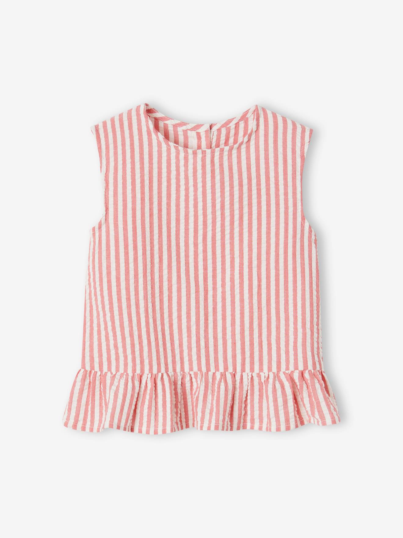 Vertbaudet Mädchen-Set: Bluse & 7/8-Hose - salbeigrün