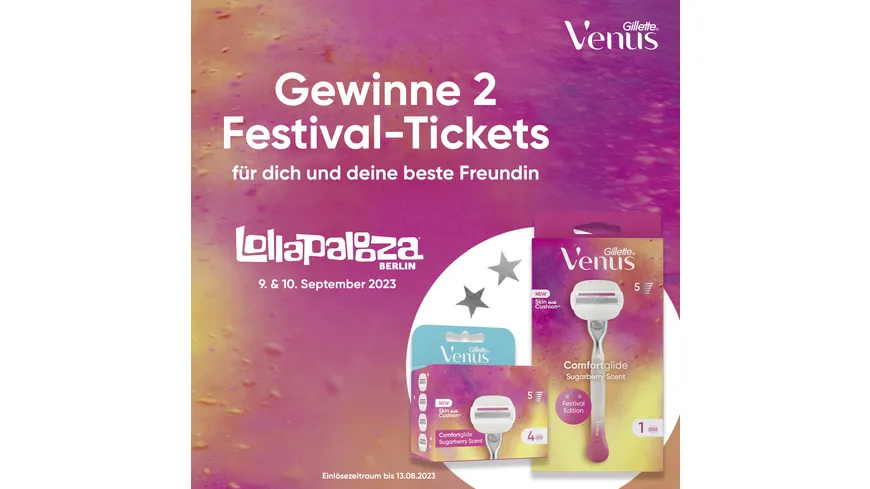 Gillette Venus Klingen Comfortglide Sugarberry Scent
