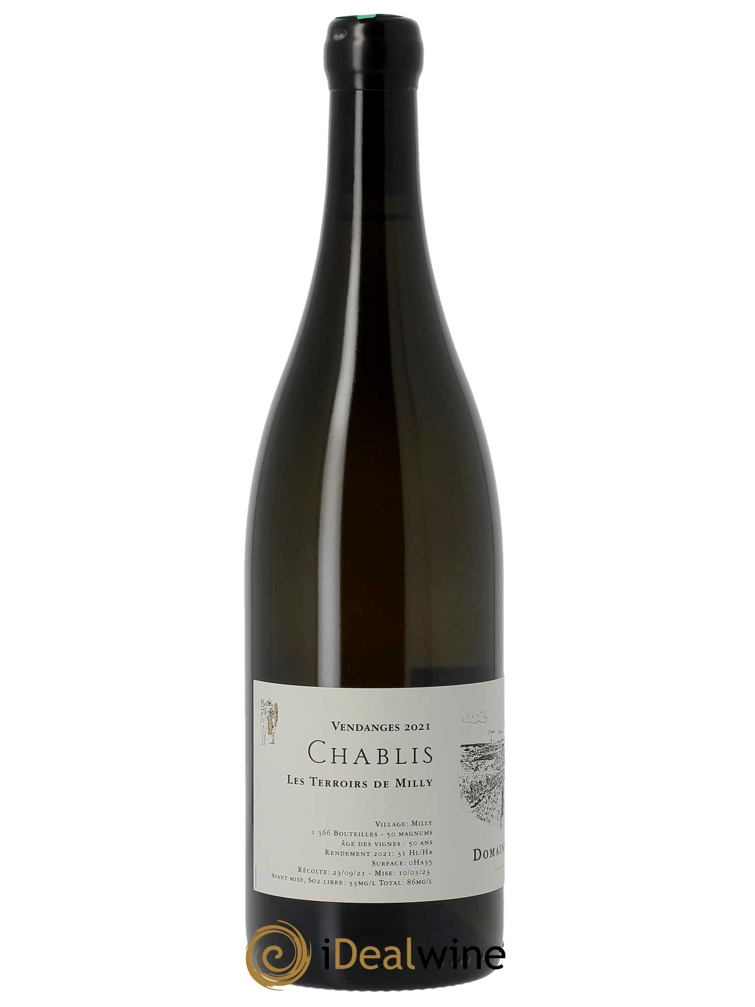 Chablis Terroir de Milly Jean Dauvissat (Domaine)  2021 - Lot de 1 Bouteille