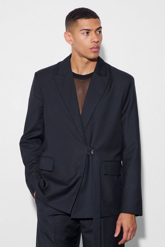 Oversize Blazer mit Träger-Detail