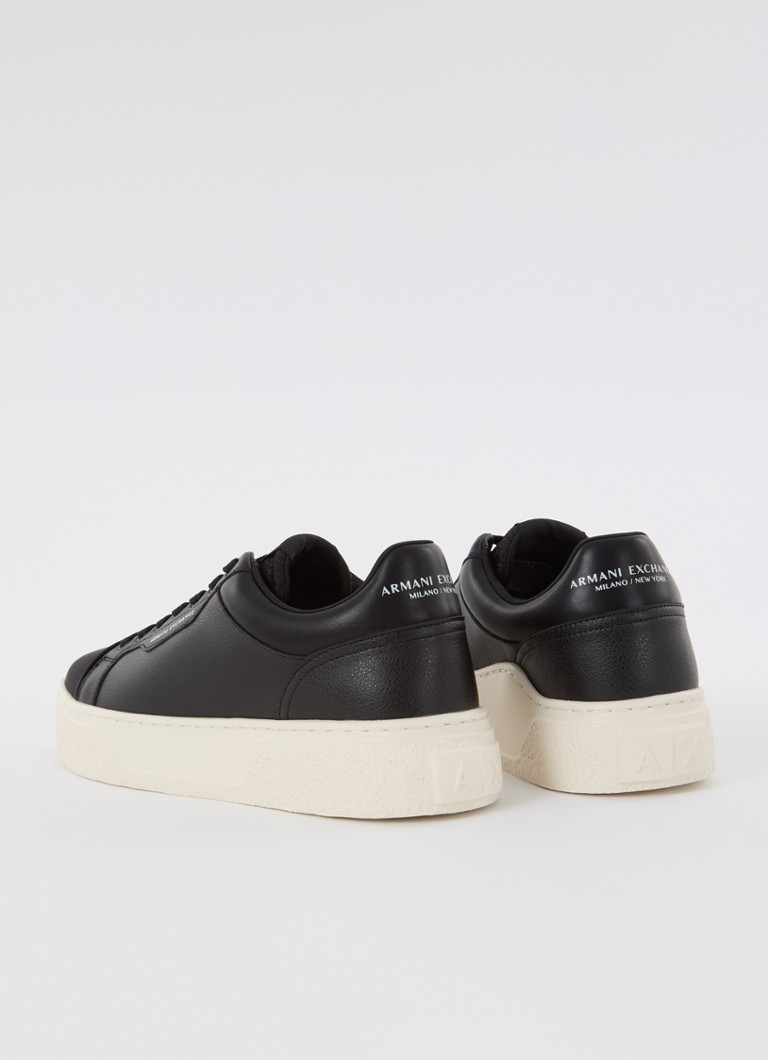 Adidasy Armani Exchange ze skórzanymi detalami