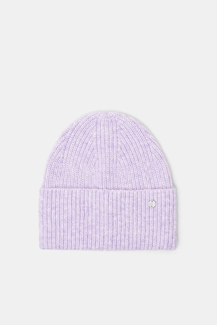 Set: Beanie und Schal in Rippstrick-Optik