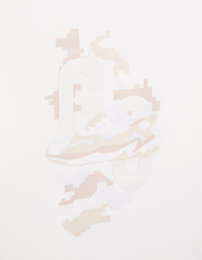 T-shirt blanc visuel profil sneakers garçon