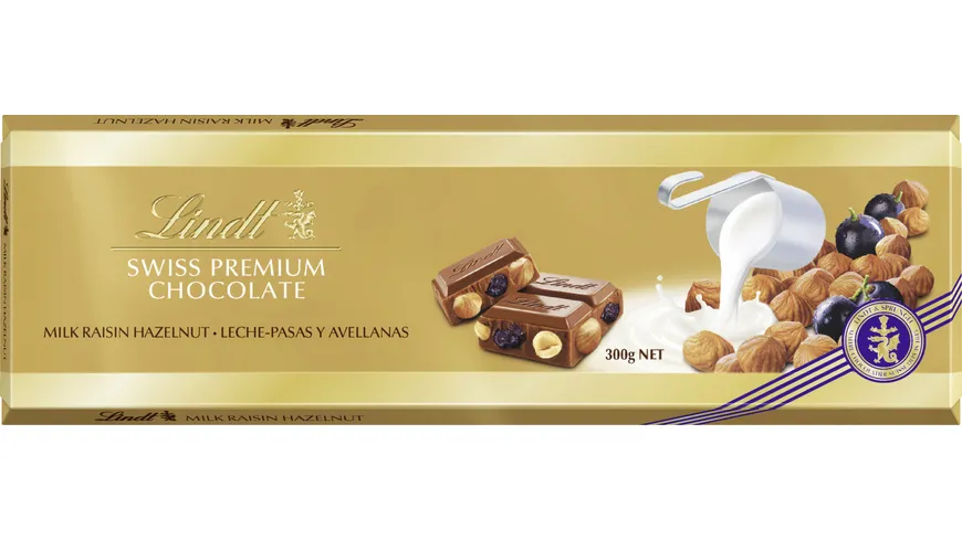 Lindt Swiss Premium Schokolade Traube Nuss 300 g