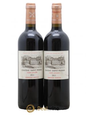 Château Saint-Pierre 4ème Grand Cru Classé  2011 - Lot de 2 Bouteilles