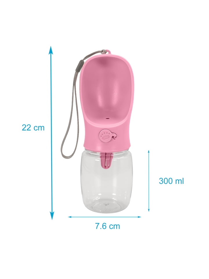 Intirilife Hunde Trinkflasche in Rosa günstig kaufen onesize