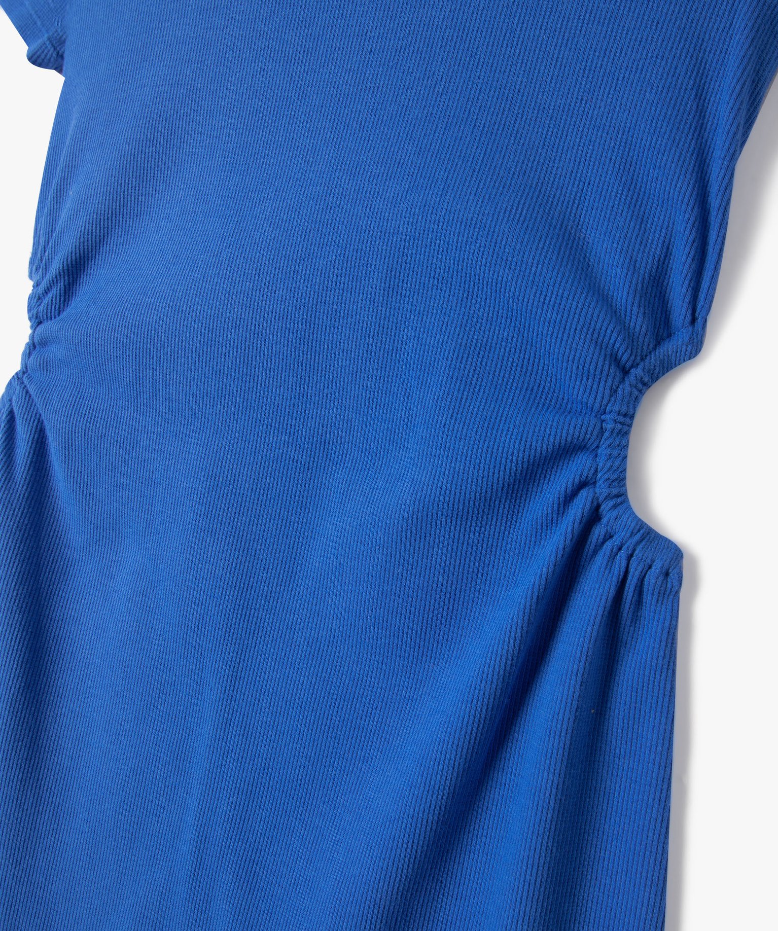 Robe fille à manches courtes avec ouvertures sur les ctés bleu | GEMO