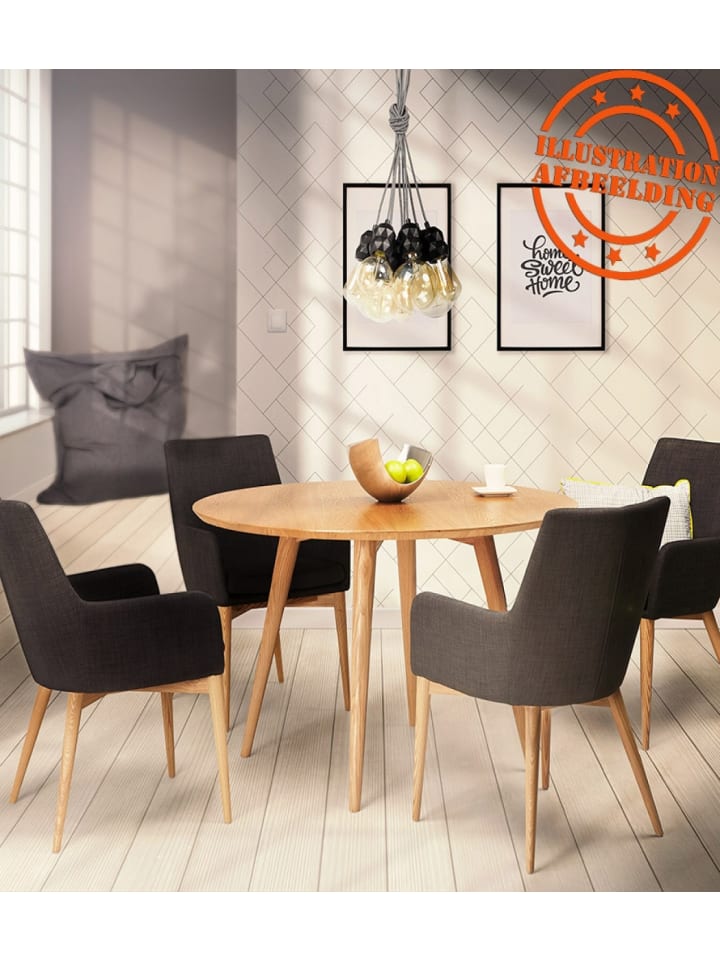 KADIMA DESIGN Runder Esstisch aus massivem Eschenholz | Naturholz Design in Beige günstig kaufen onesize