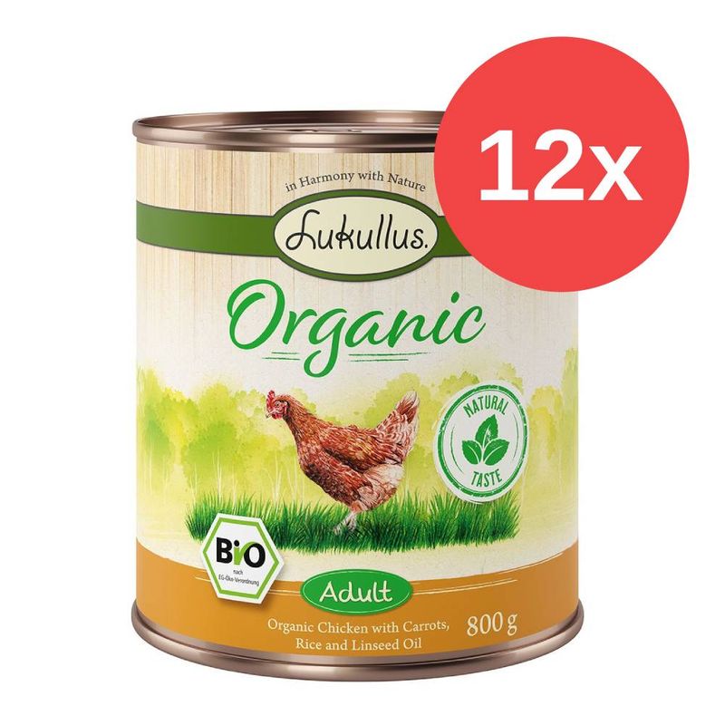 Sparpaket Lukullus Organic 12 x 800 g