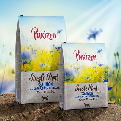 Purizon Single Meat Lachs mit Kornblumenblüten