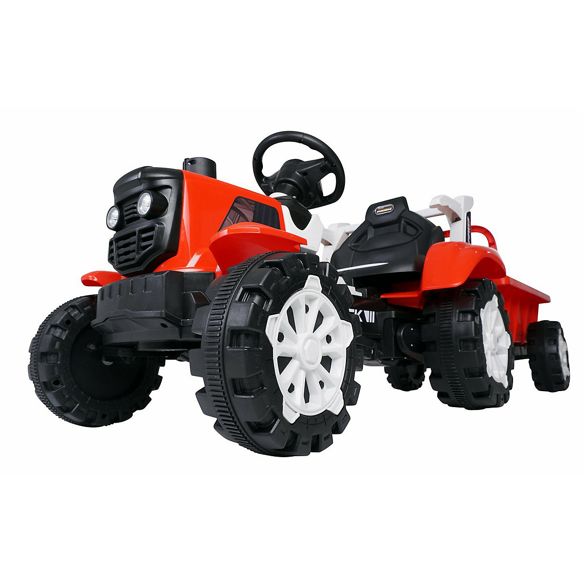 Kinder Elektroauto Traktor mit Anhänger - 2x25 Watt - Kinderauto mit Fernbedienung - Soundmodul