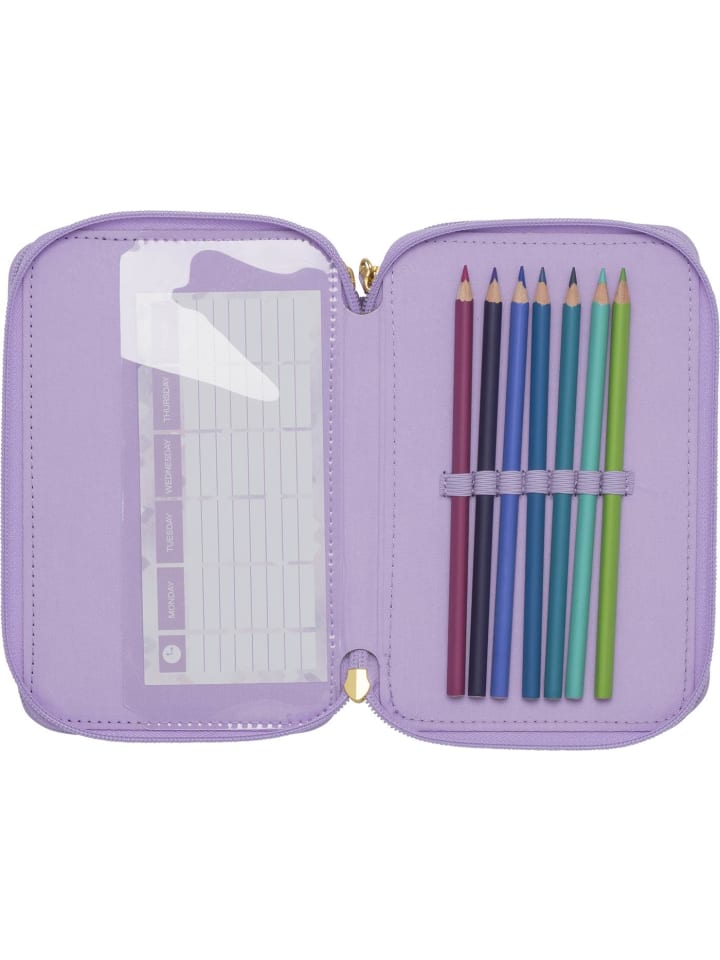 BECKMANN Beckmann 3-Fächrige Federmappe Unicorn Princess Purple günstig kaufen onesize