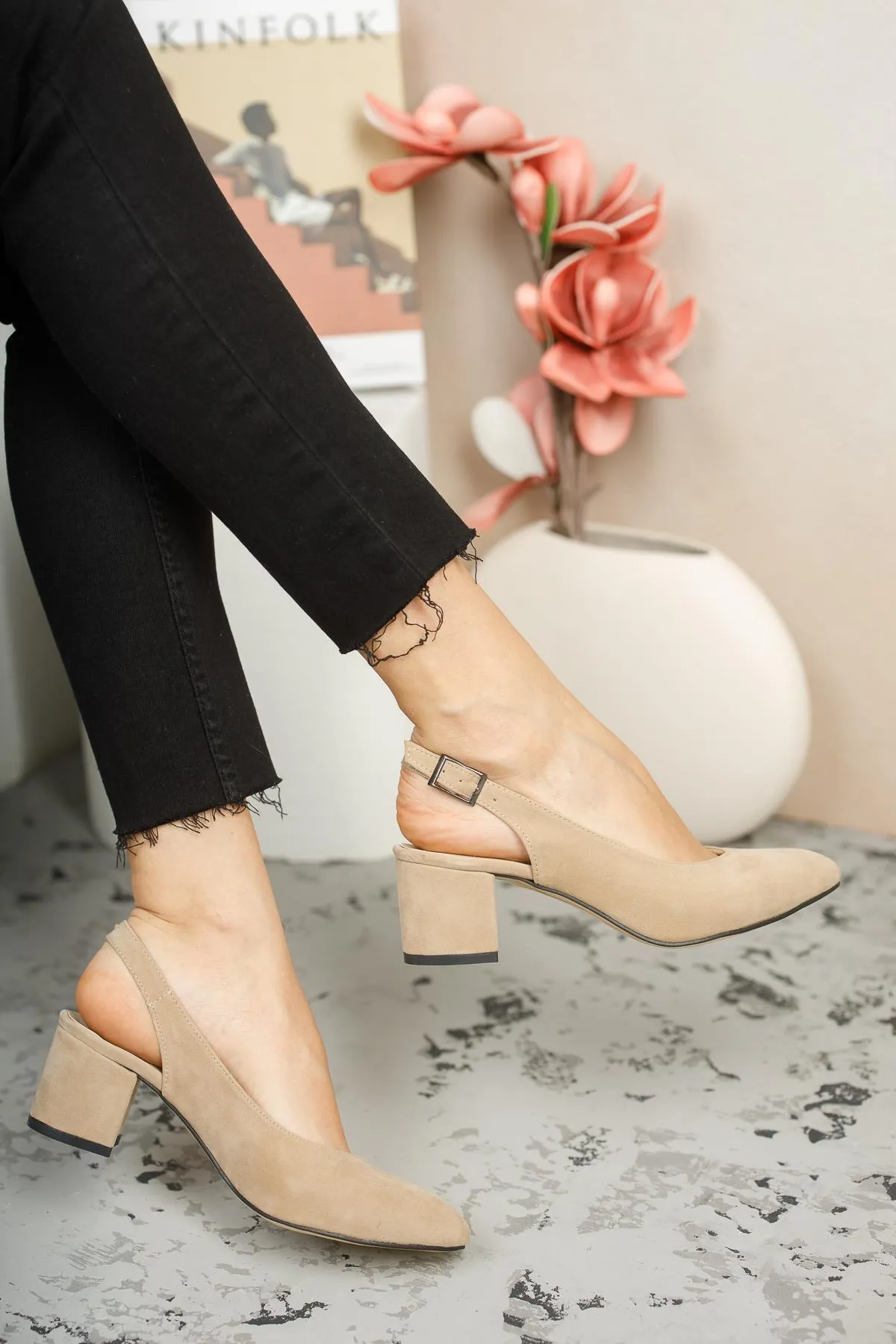 MUGGO  Gzhw711 Garantiert Damen-Schuhe mit offenem Rücken, klassischer Alltagsstil, stilvolle und bequeme Schuhe mit Absatz