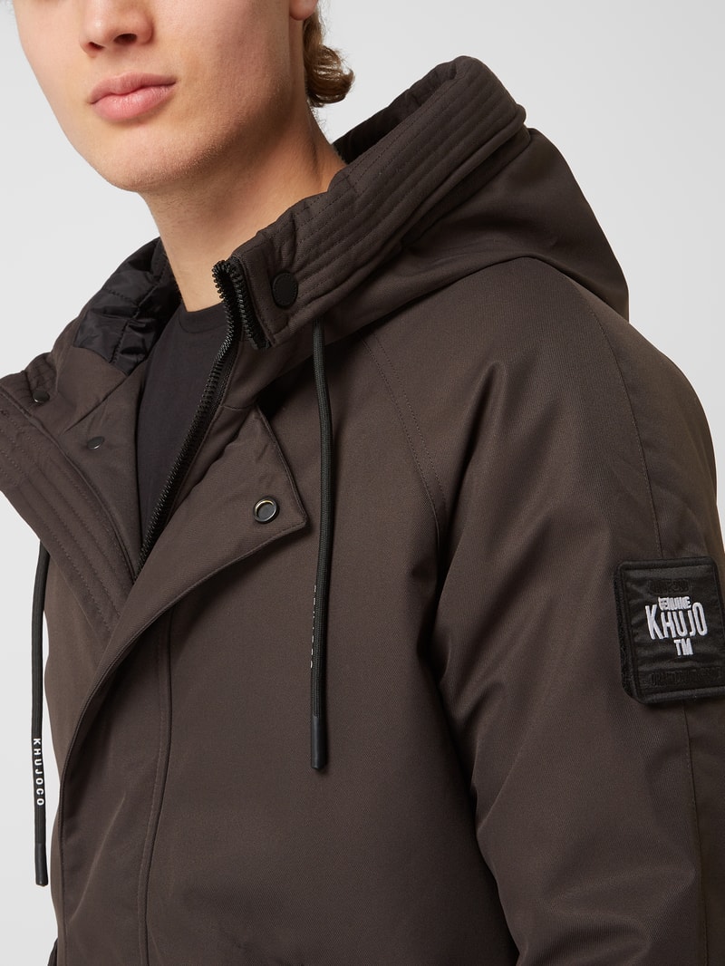 Parka mit Kapuze Modell 'Tuck' in anthrazit