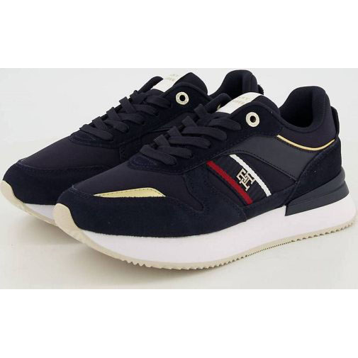 TOMMY HILFIGER Damen Sneaker CORP WEBBING RUNNER GOLD