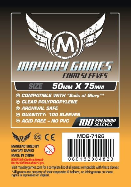 Custom Card Sleeves (100) 50 x 75mm - 7126