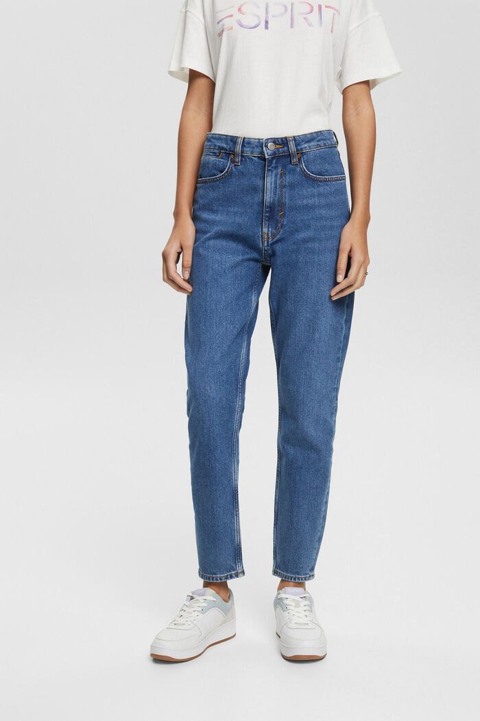 Jeans mit hohem Bund und geradem Beinverlauf