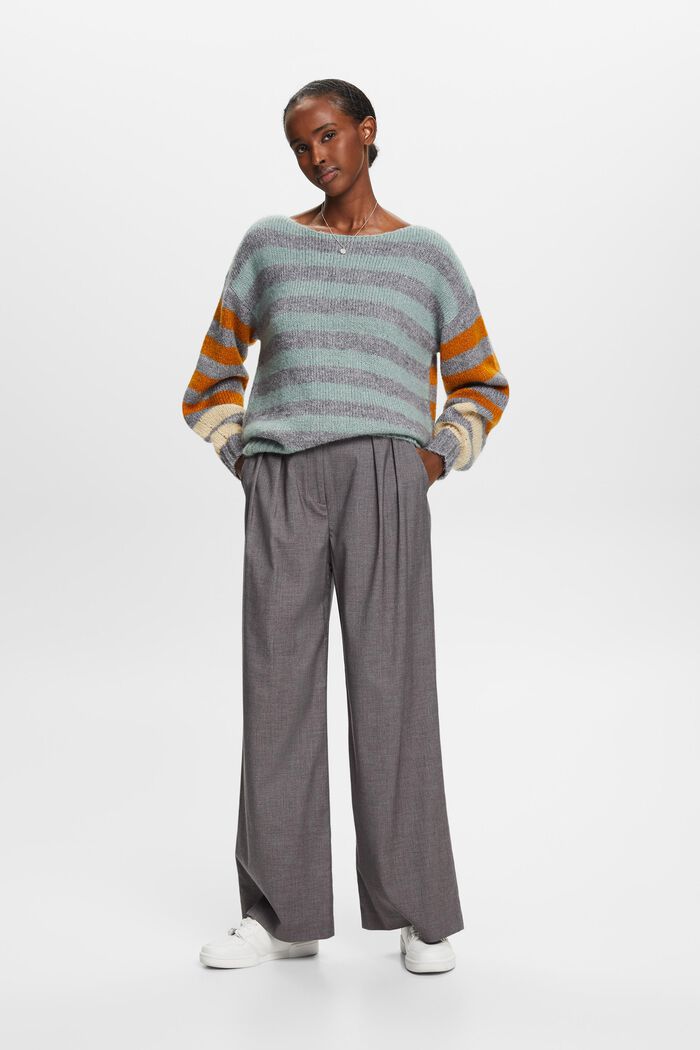 Gestreifter Pullover aus Wolle-Mohair-Mix