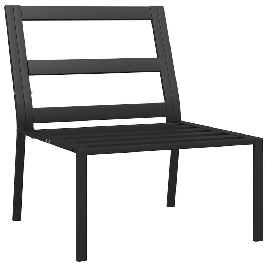 vidaXL Loungesofa Gartenstühle mit Grauen Kissen 2 Stk. 60x74x79 cm Stahl, 2 Teile