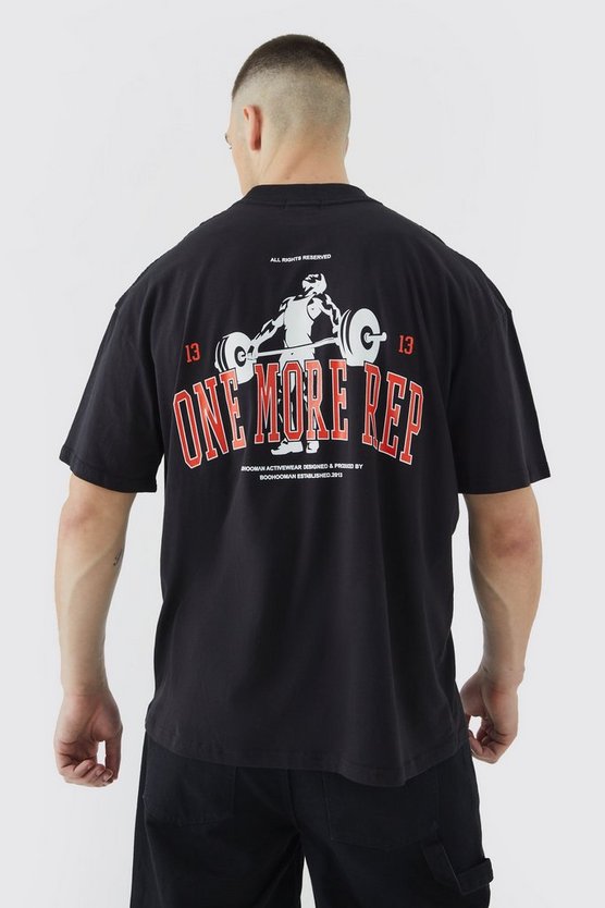 Tall Man Active T-Shirt mit One More Rep Print