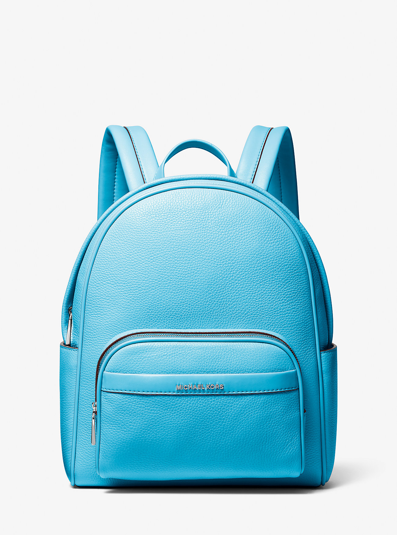 Bex Medium Pebbled Leather Backpack - SANTORINI BLUE